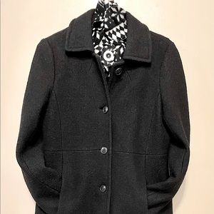 Dress length Black wool coat